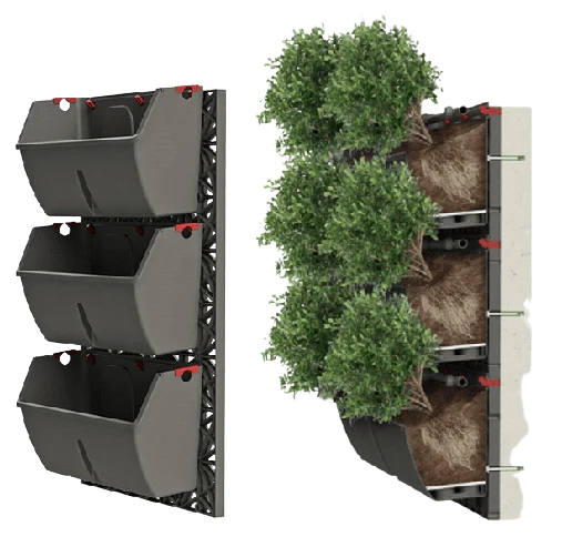 Modular vertical gardens application from GIH’s portfolio